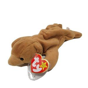 Ty 1993 #4010 Cubbie Bear Beanie Baby Brown Beanbag Stuffed Plush With Tags